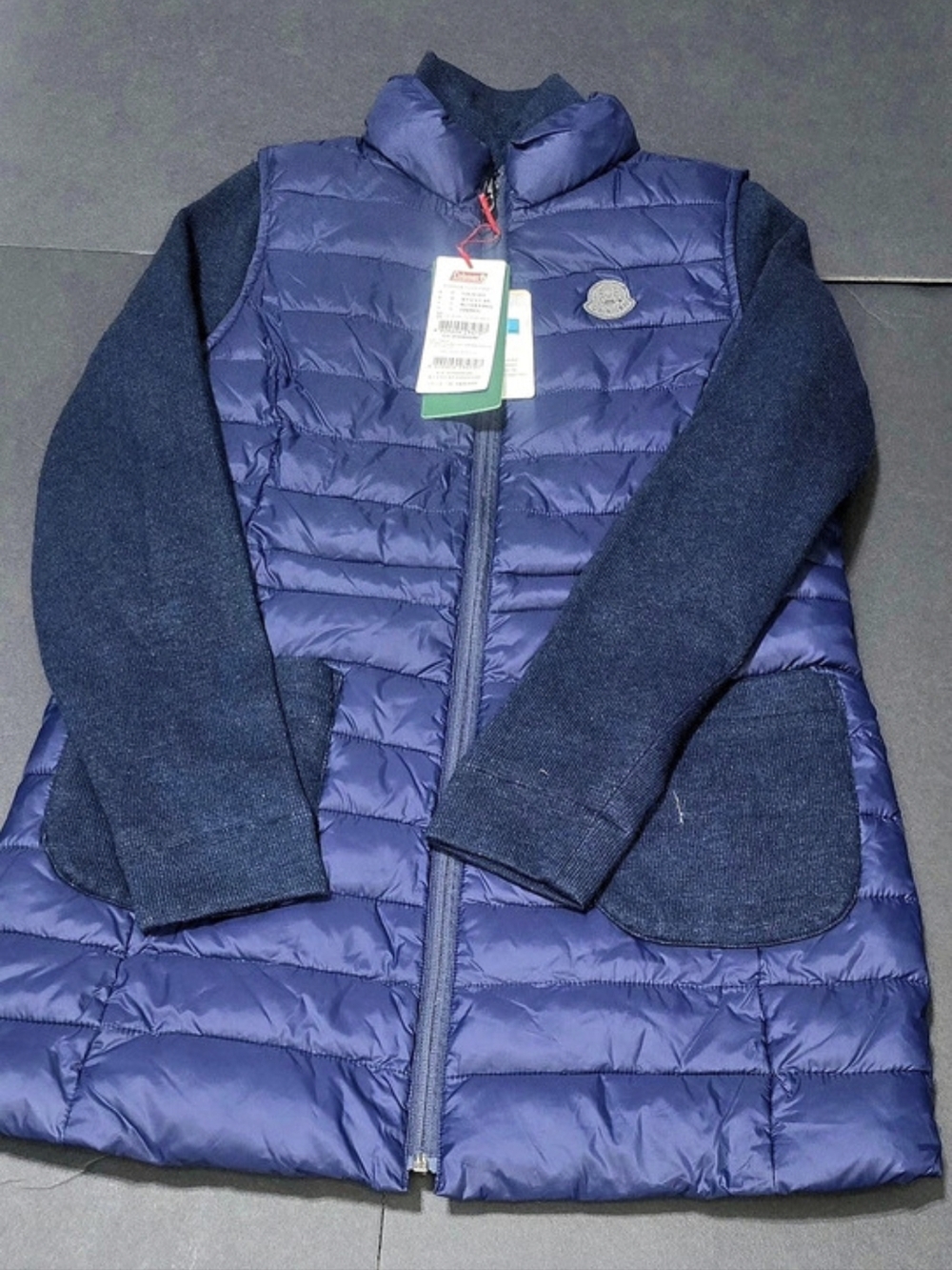 Coleman Quilted Puffer Jacket in Blue NWT Xs